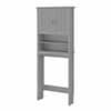 Bush Furniture Salinas 28.66 in. W x 68.11 in. H x 8.05 in. D Cape Cod Gray Over The Toilet Storage with Adjustable Shelves SAS268CG-03