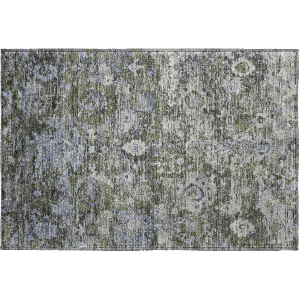 Mayfield Premium Machine Washable Abstract AMF2430 Olive 3 ft. x 4 ft. Area Rug price history on PriceWatchPro
