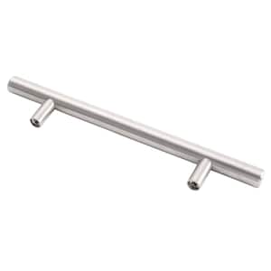 5-1/16 in. (128 mm) Center-to-Center Brushed Stainless Steel Contemporary Drawer Pull