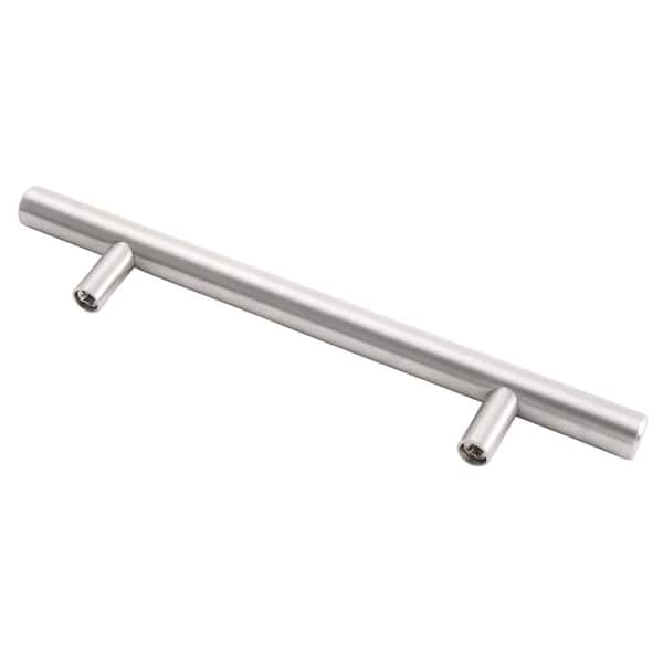 Richelieu Hardware Tivoli Collection 5 1/16 in. (128 mm) Brushed Stainless Steel Modern Cabinet Bar Pull