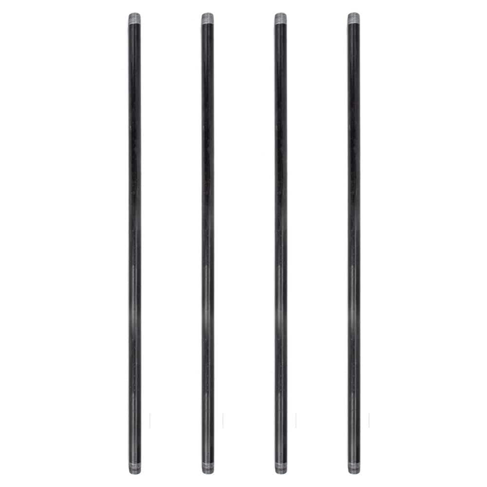 1/2 in. x 30 in. Black Industrial Steel Grey Plumbing Pipe (4-Pack) price history on PriceWatchPro