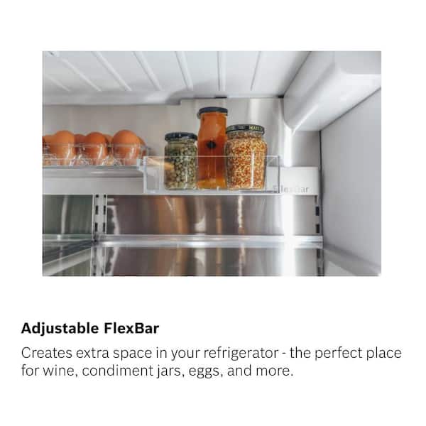 Bosch 800 Series 21 cu. ft. Smart Counter Depth 4-Door French Door