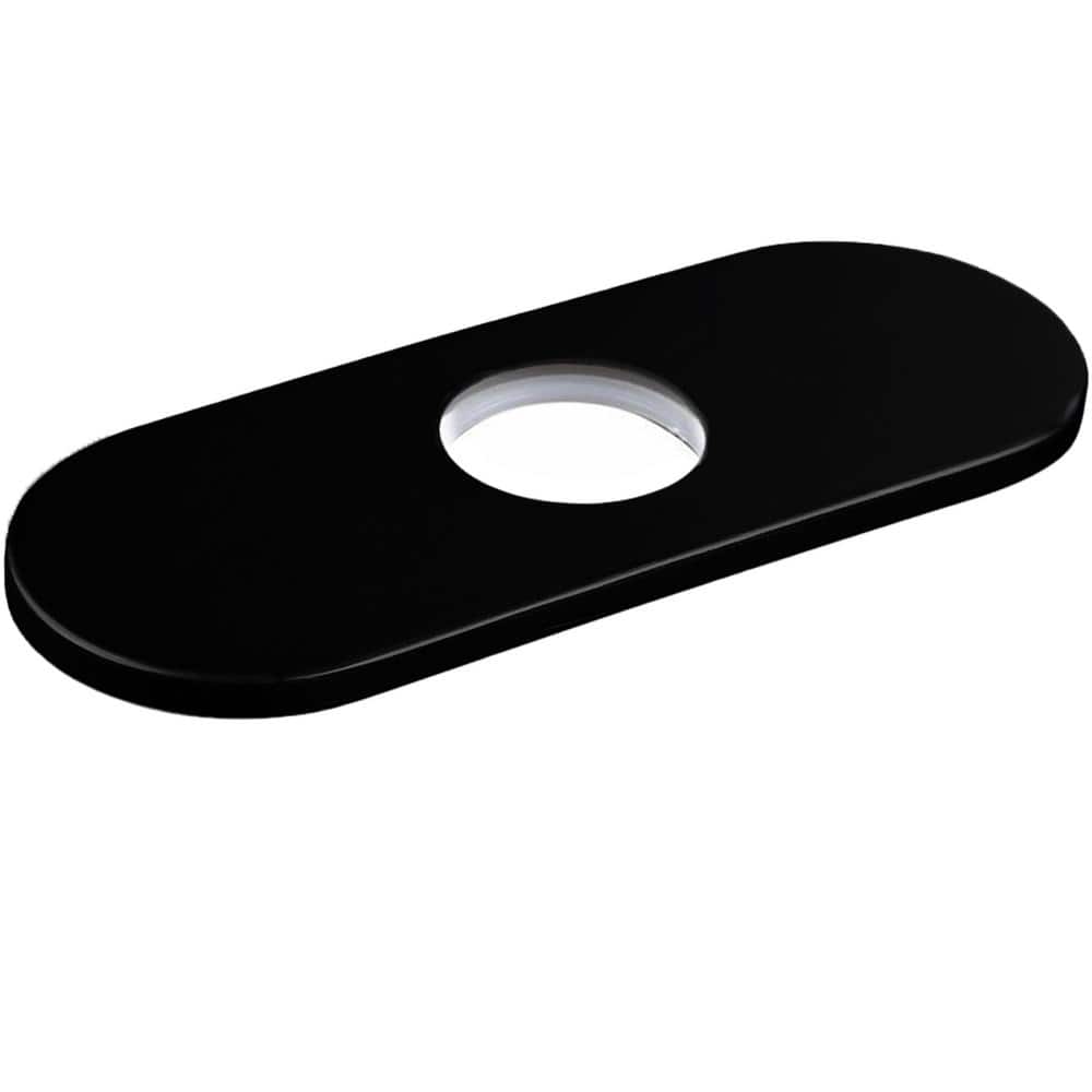 Matte Black Brass 6-Inch Bathroom Faucet Deck Plate