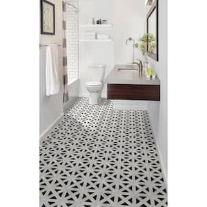 Retro Fretwork 12 in. x 12 in. x 10 mm Mixed Marble Mosaic Tile (10 sq. ft. / case)