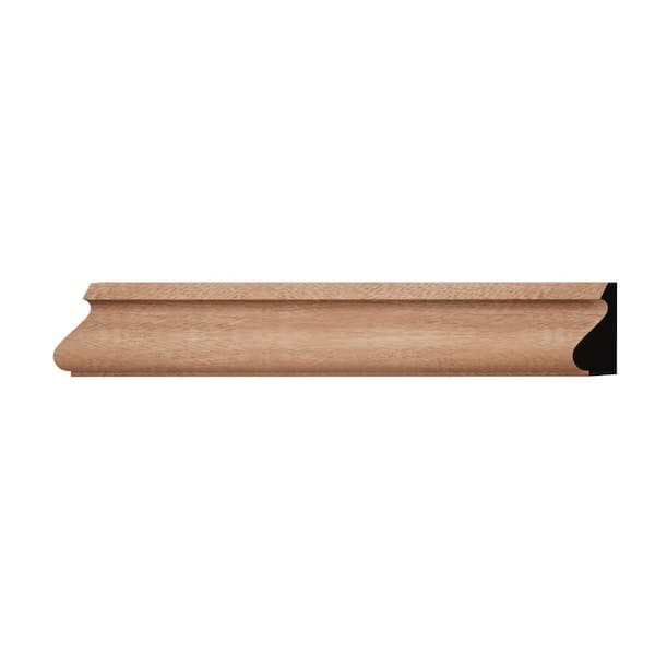 Ekena Millwork WM163 0.69 in. D x 1.38 in. W x 6 in. L Wood (Sapele) Baseboard Moulding Sample