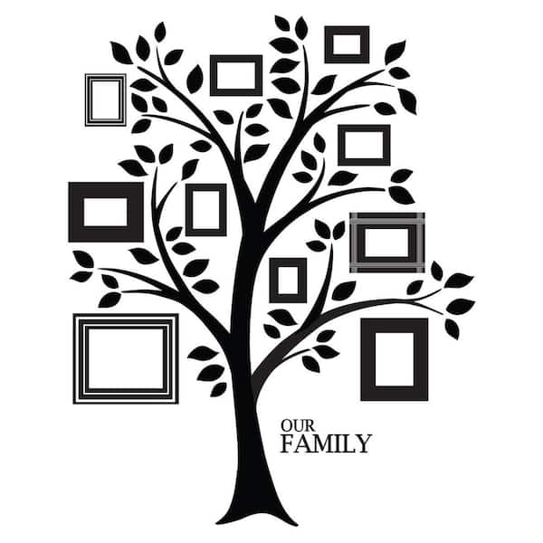 WallPops 48 in. x 36 in. Tree of "R" Life Giant Wall Decal