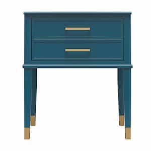 Westerleigh, 15.5 in L, Square MDF Coffee Table/ End Table, Moroccan Blue