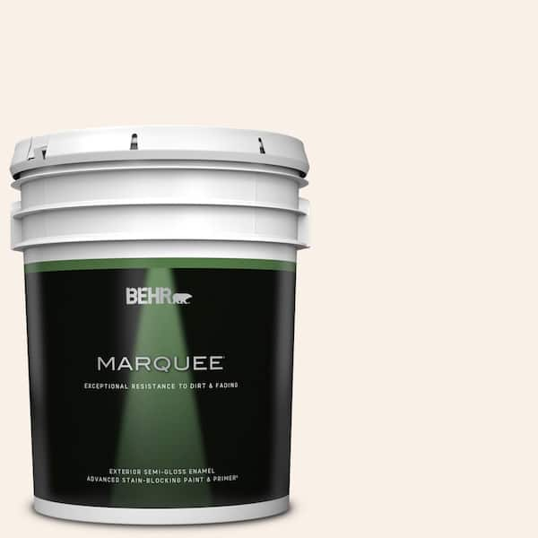 BEHR MARQUEE 5 gal. #RD-W05 Moonlit Beach Semi-Gloss Enamel Exterior Paint & Primer