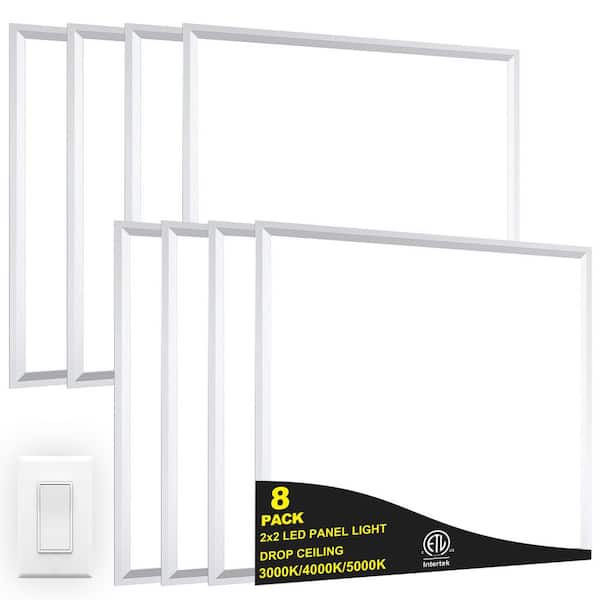 AIKVSXER 2 ft. x 2 ft. 4400 Lumen White Integrated LED Panel Light