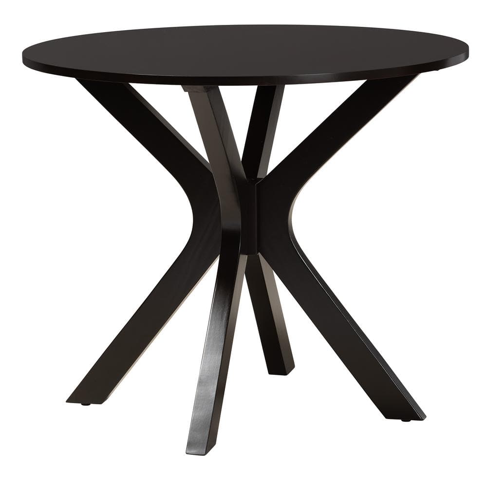 Karel Modern Beige Fabric and Espresso Wood 5-Piece Dining Set