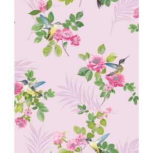 Juniper Pink Botanical Paper Strippable Roll (Covers 56.4 sq. ft.)