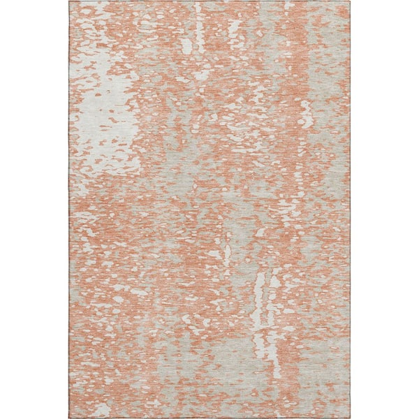 Addison Rugs Mayfield Premium Machine Washable Abstract AMF949 Coral 5 ft. x 7 ft. 6 in. Area Rug