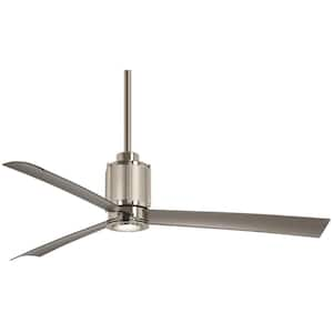 Minka-aire Veer 56 In. Led Indoor Brushed Nickel Ceiling Fan With 