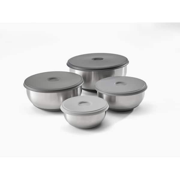 Nest Stainless Steel Mixing Bowl Prep and Store 8-Piece Bowl and Lid Set