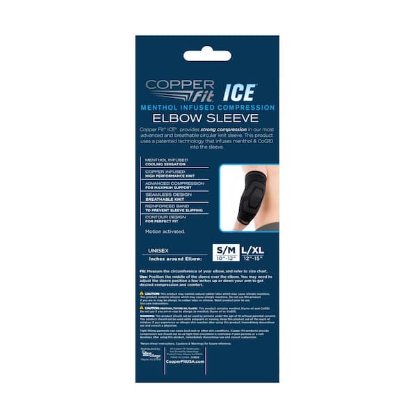  Copper Fit ICE Compression Gloves Infused with Menthol, Black,  Small/Medium : Health & Household