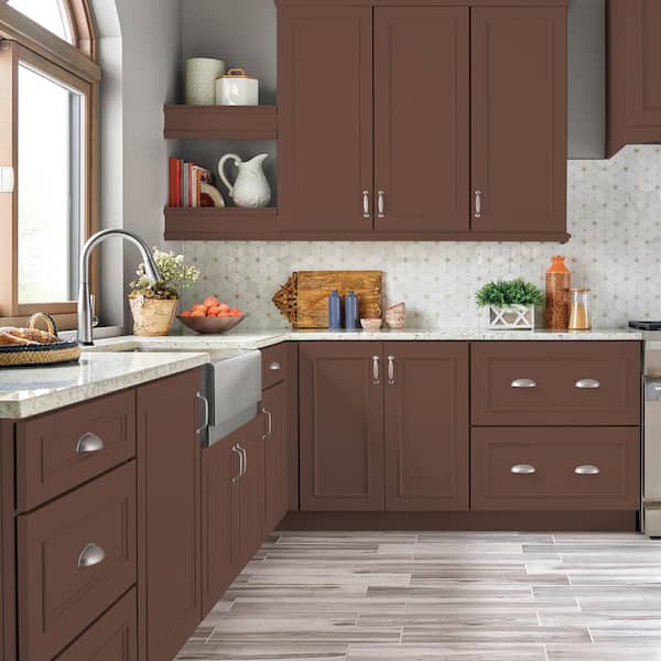 1 gal. #N160-7 Brown Velvet Semi-Gloss Enamel Interior/Exterior Cabinet, Door & Trim Paint