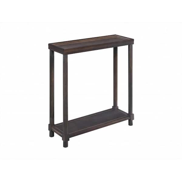 HomeRoots 22 in. Rectangle Espresso Solid Wood End Table