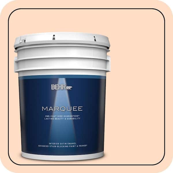 BEHR MARQUEE 5 gal. #260C-2 Salmon Creek Satin Enamel Interior Paint & Primer