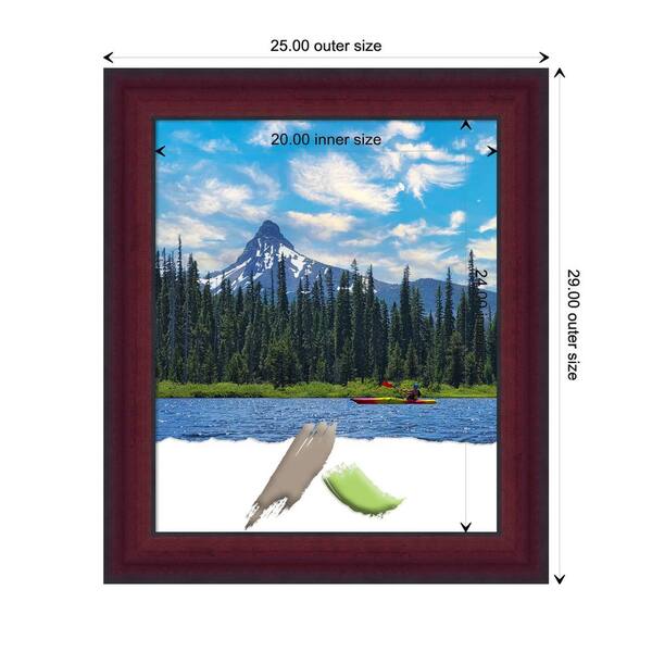 Amanti Art Canterbury Cherry Wood Picture Frame Opening Size 20 x