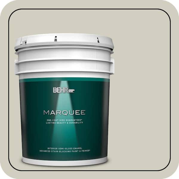 BEHR MARQUEE 5 gal. #N350-2 Sawgrass Semi-Gloss Enamel Interior Paint & Primer