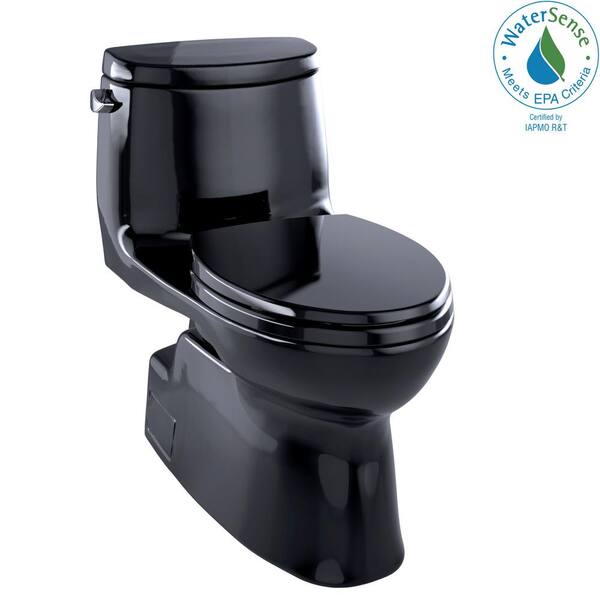 TOTO Carlyle II 1-Piece 1.28 GPF Single Flush Elongated Skirted Toilet in Ebony