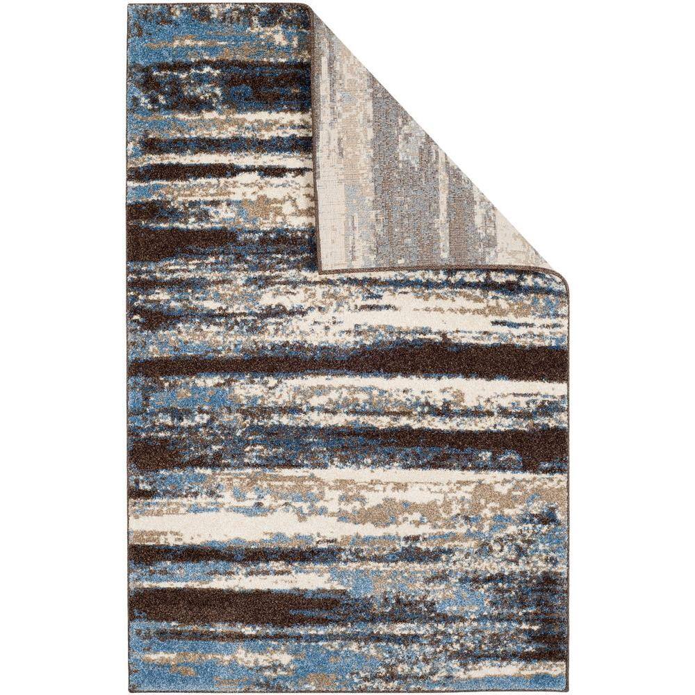 Abstract Multicolor Shag Synthetic Area Rug 6' x 9'