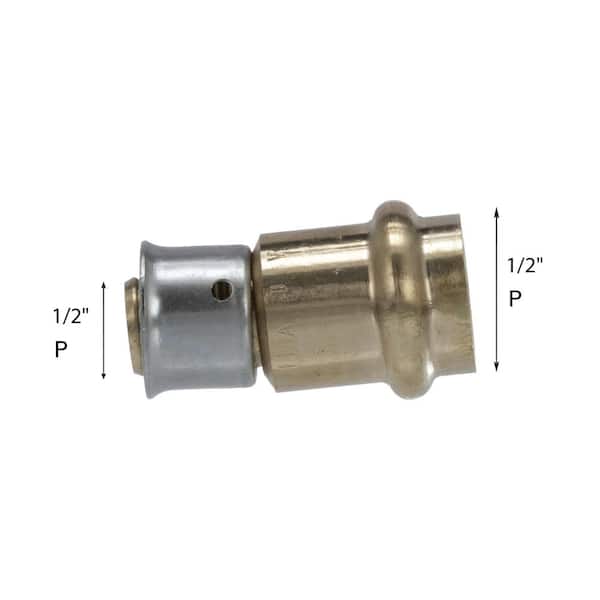 PureFlow 1/2 in. Press Zero-Lead Bronze Transition Coupling (10-Pack)