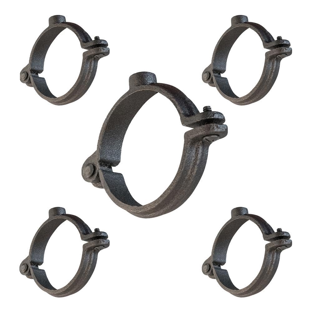 2 Iron Split Ring Pipe Stand Off Clamp Hangers 2” Pipe