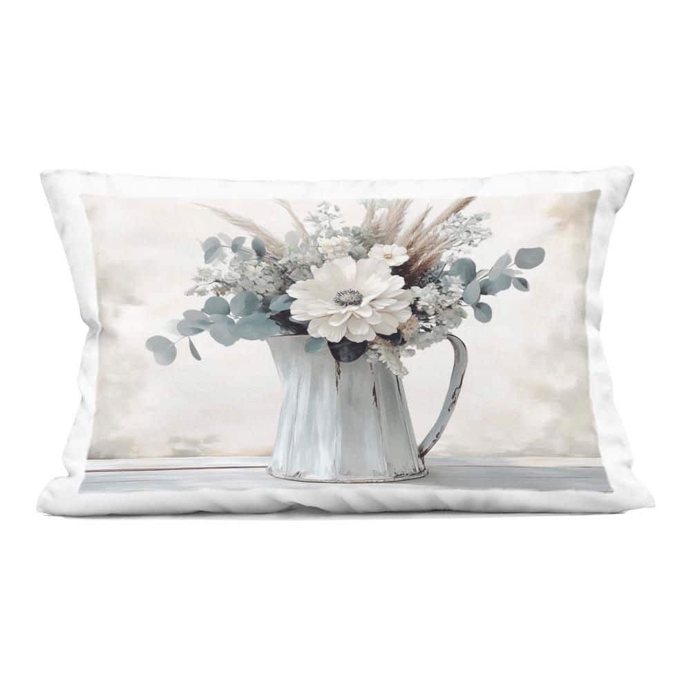 Mixed Bouquet in Jug Beige Floral Zipper Polyester 14 in. X 20 in. Throw Pillow price history on PriceWatchPro