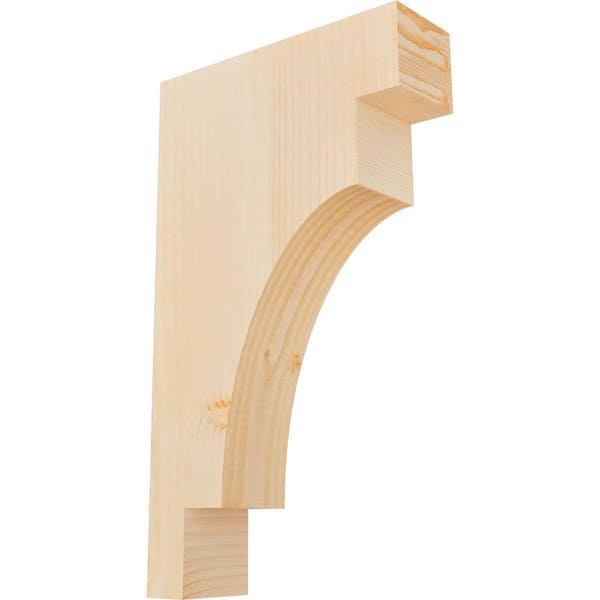 Ekena Millwork 3-1/2 in. x 12 in. x 20 in. Douglas Fir Mediterranean Smooth Corbel