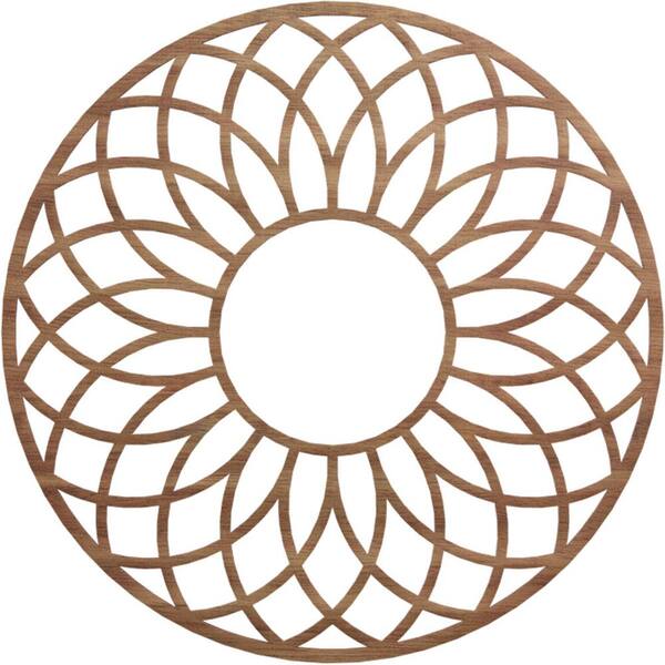 Ekena Millwork 0.375 in. x 34 in. x 34 in. Wood (Walnut) Medallion Moulding