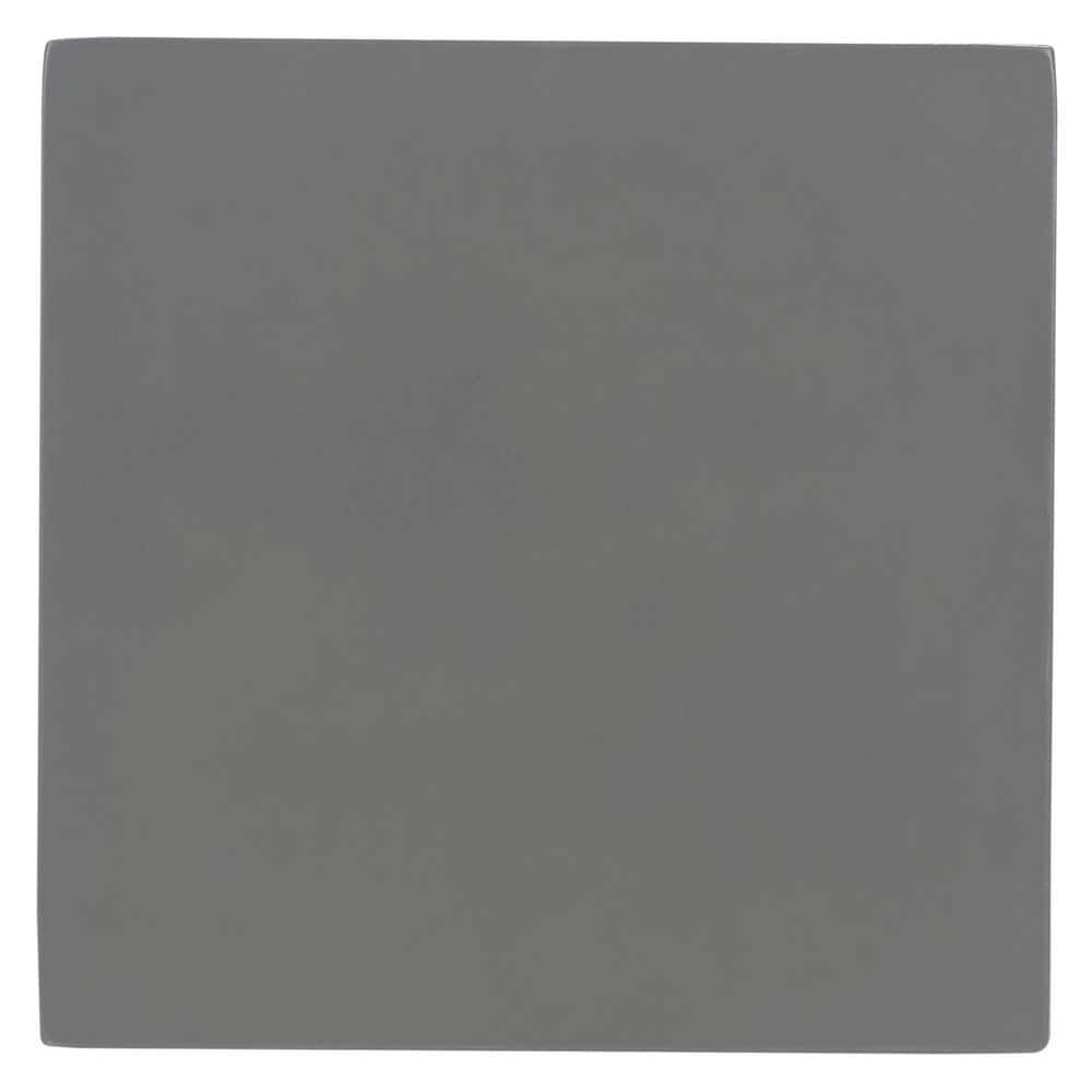 Zen Mushroom Dark Grey Concrete Square Accent Table