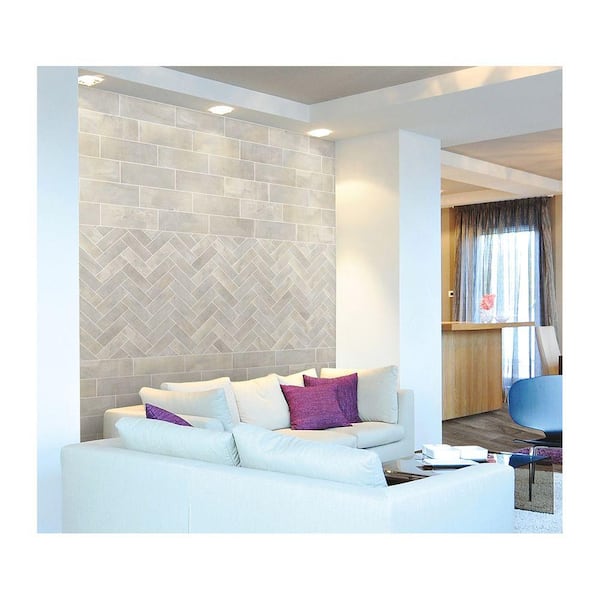 Developed by Nature Pebble 6 in. x 18 in. Glazed Ceramic Wall Tile (11.25 sq. ft. / case)