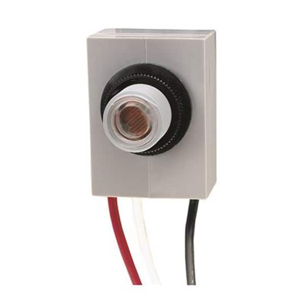 Intermatic K4000 Thermal Series 1800W Incandescent and HID compatible Button Dusk to Dawn Light Control, Grey