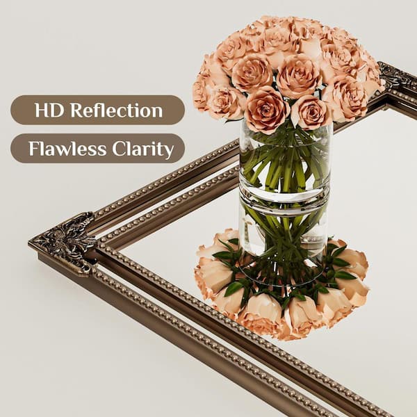 KeonJinn 48 in. H x 36 in. W Framed Rectangular Vintage Mirror