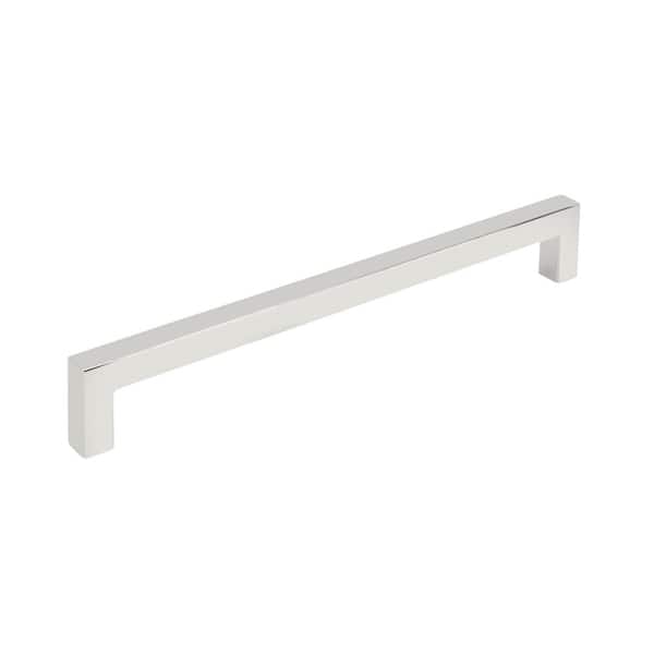 Amerock Monument 7-9/16 in. (192mm) Modern Polished Nickel Bar Cabinet Pull