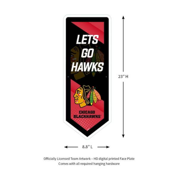 Evergreen Chicago Blackhawks Round 23 in. Plug-in LED Lighted Sign