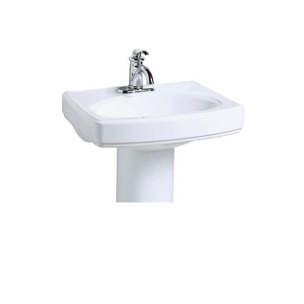 KOHLER Pinoir Wall-Mount Vitreous China Sink Basin in White less Shroud