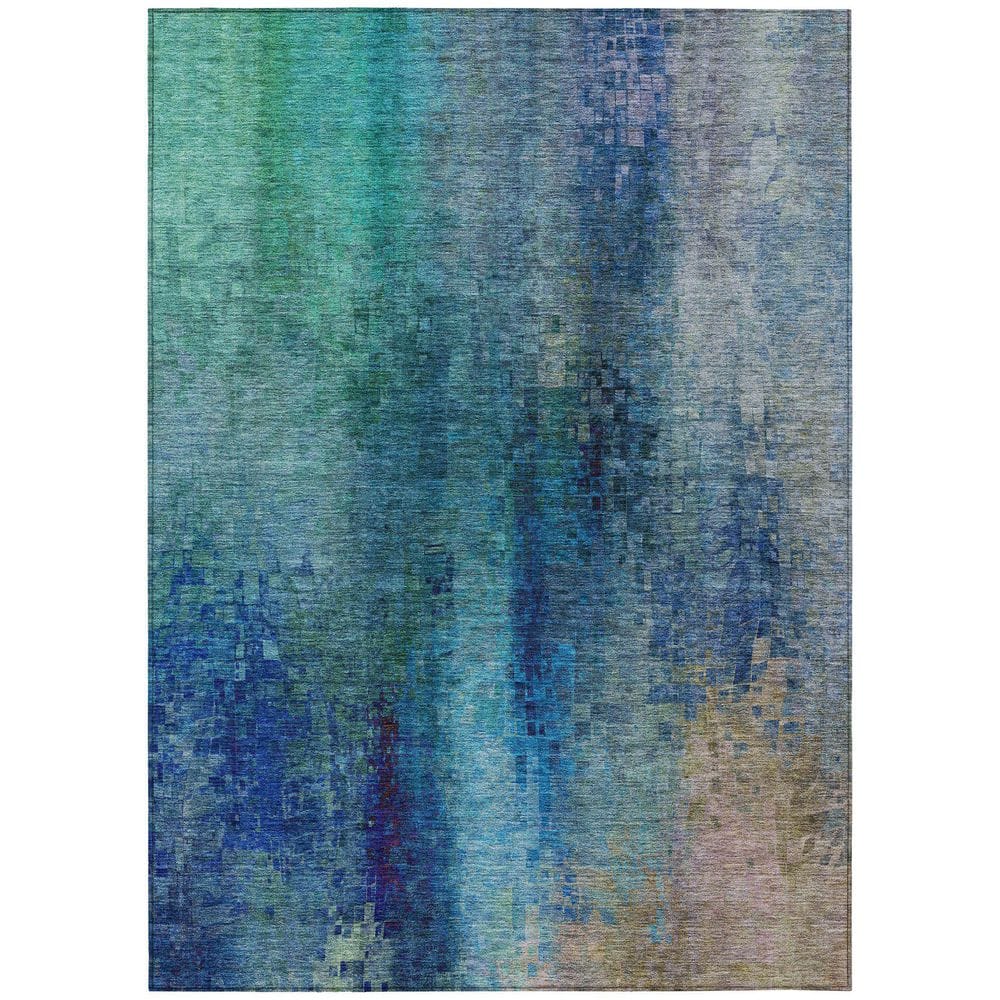 Chantille Machine Washable Indoor/Outdoor Abstract ACN2241 Blue 8 ft. x 10 ft. Area Rug price history on PriceWatchPro