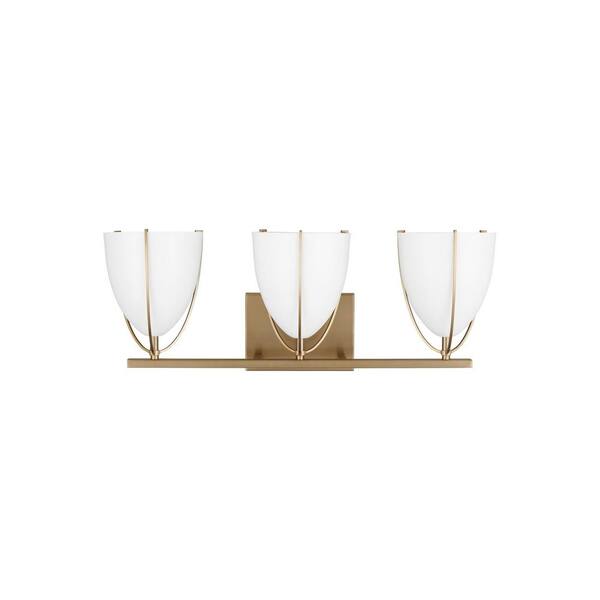 Generation Lighting Norman H 3Light Satin Brass Vanity