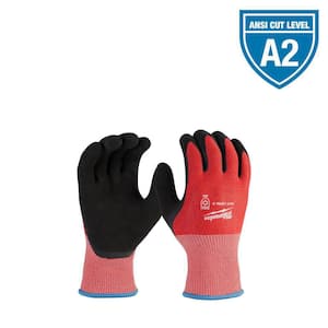 X-Large Red Latex Level 2 Cut Resistant Insulated Winter Dipped Work Gloves