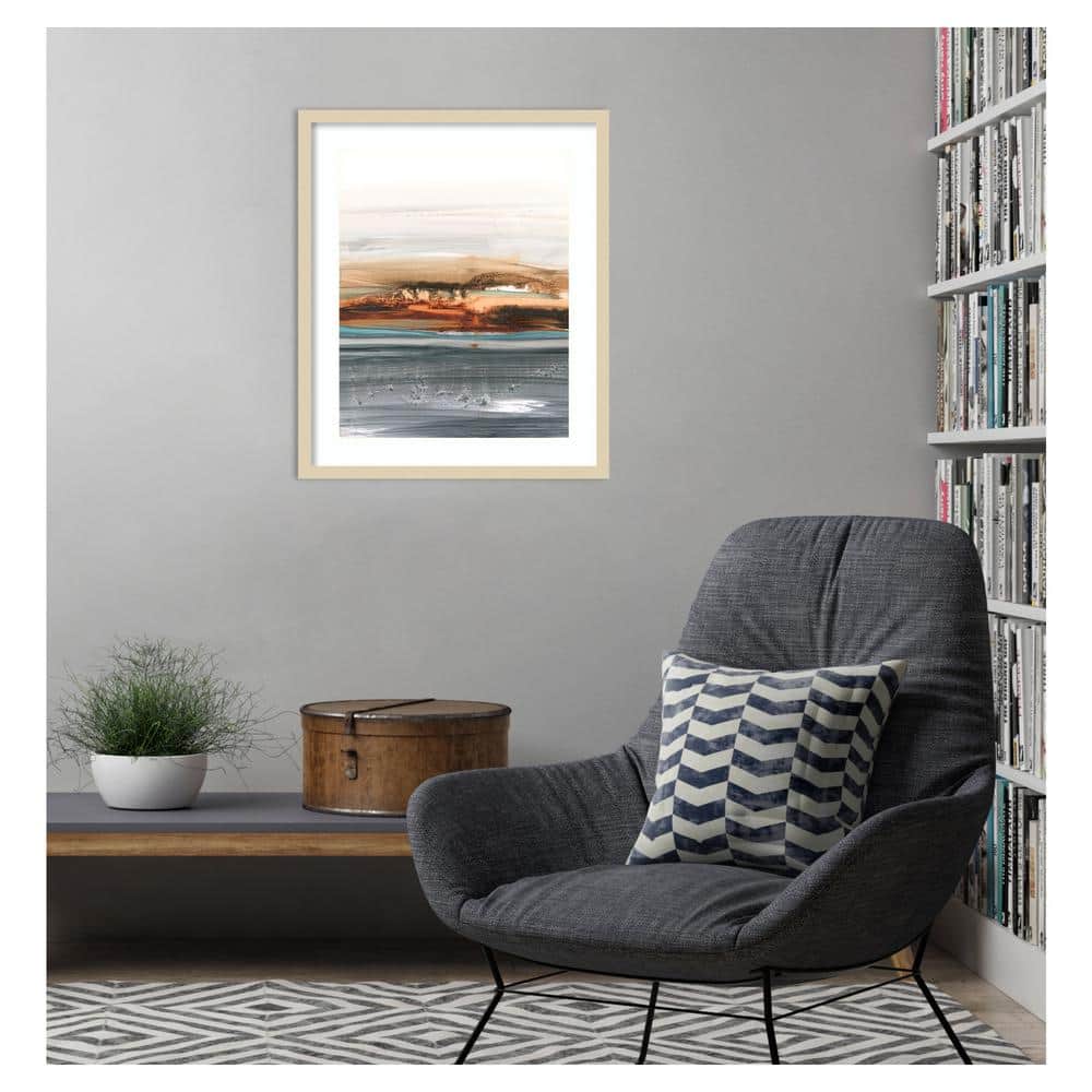 Sienna Dunes II Natural Framed Abstract Graphic Art Print