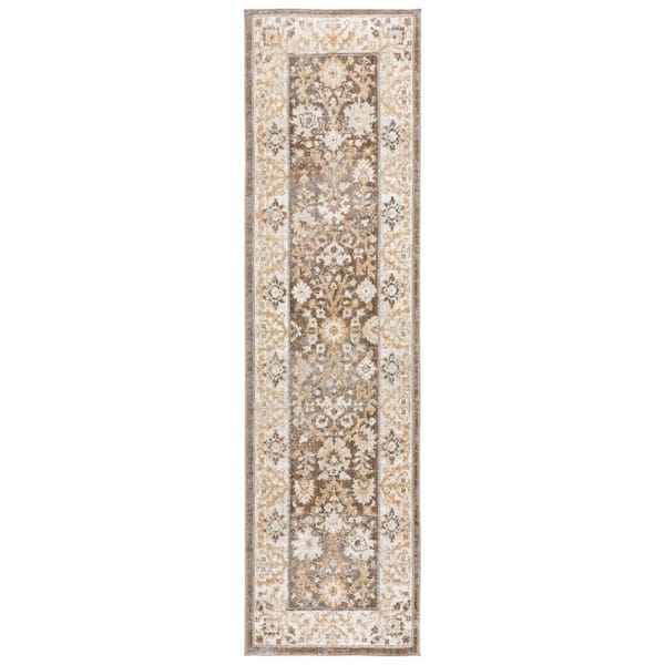 Hazel 2 ft. x 7 ft. Brown/Ivory Persian HZL502T Runner Rug