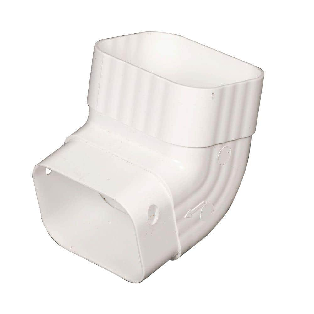 Amerimax Home Products 3 In. X 4 In. White Vinyl Downspout A-Elbow ...