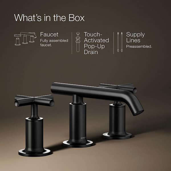 KOHLER Purist 8 in. Widespread 2-Handle Low-Arc Bathroom Faucet