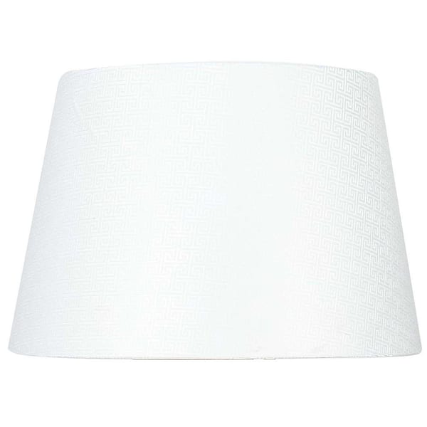 Hampton Bay Mix & Match White Geometric Watermark Round Table Shade ...