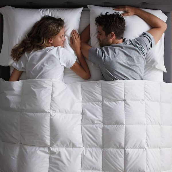 LaCrosse LoftAIRE Dual-Sided Climate: Medium/Extra Warmth White King Down Comforter