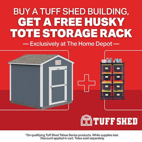 Professionally Installed Tahoe Columbus 8 ft. x 8 ft. Wood Storage Shed with 7 ft. High Sidewall (64 sq. ft.)