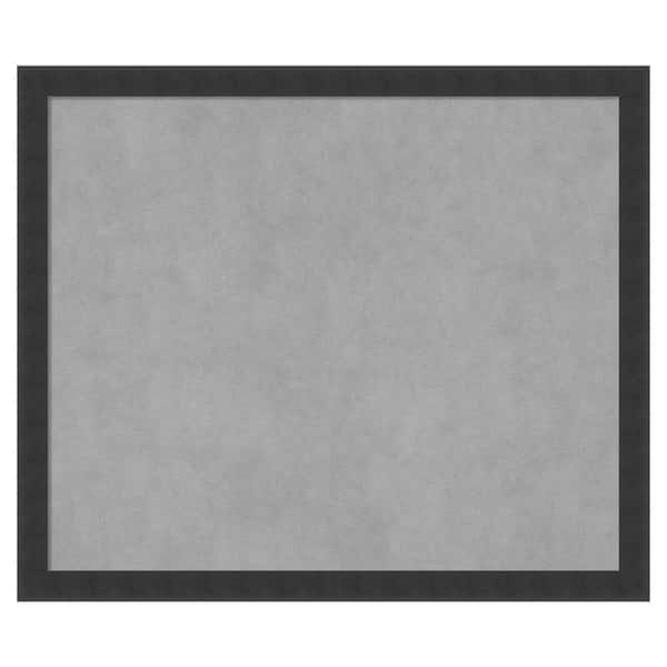 Amanti Art Mezzanotte Black 26 in. x 22 in. Framed Magnetic Board