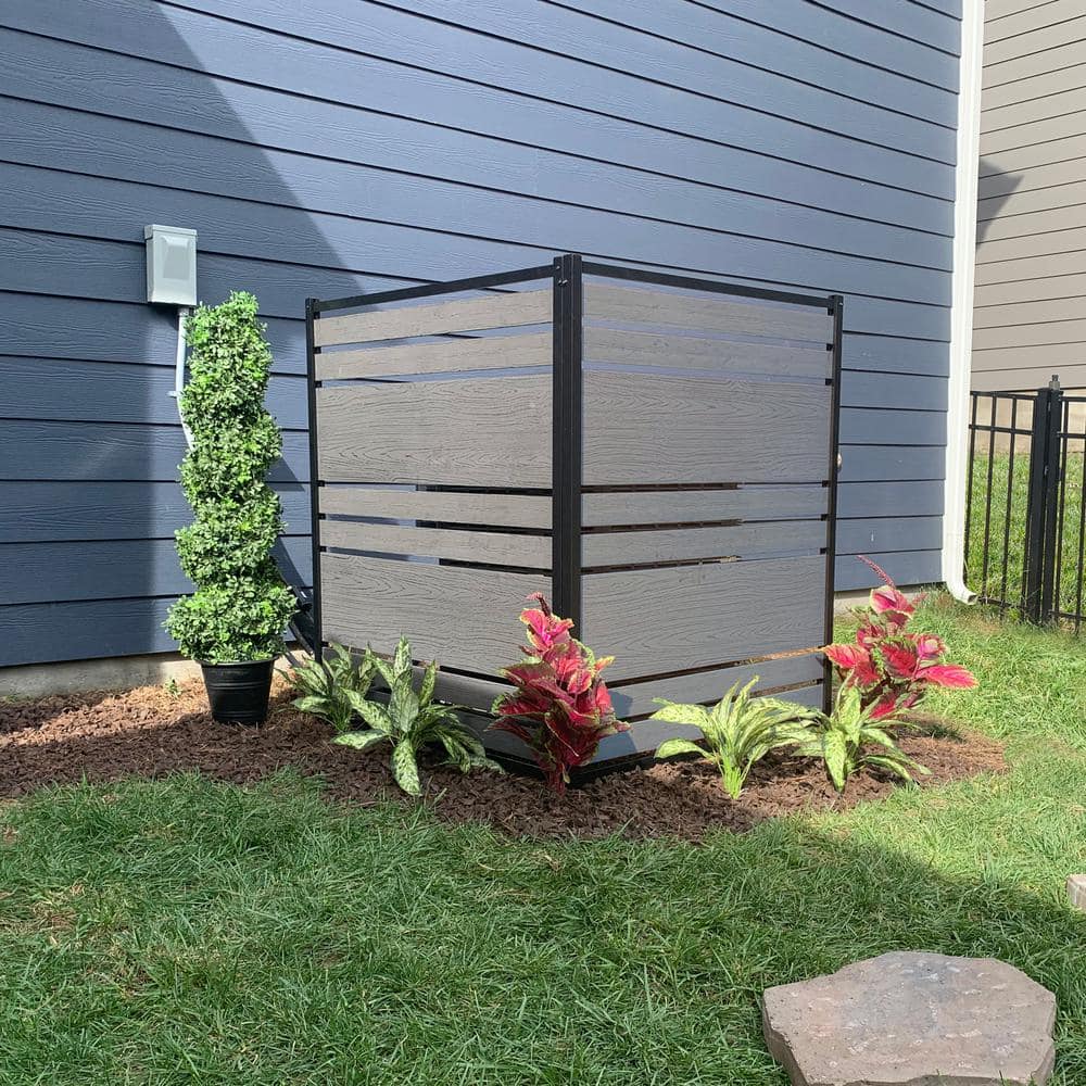 Vienna Charcoal WoodTek Vinyl Privacy Screen Panels